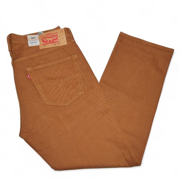 Levis 501 Original Fit Jeans Men's Size 36X30 Rust Brown Denim Straight Leg NEW - Picture 10 of 11